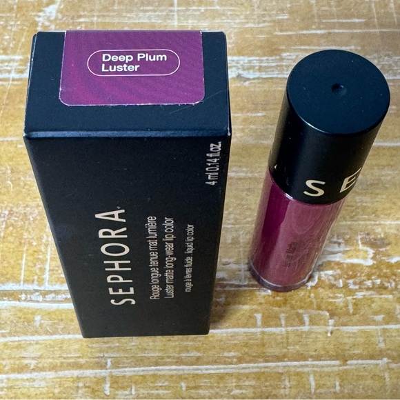 SEPHORA "DEEP PLUM LUSTER" RED/PURPLE MATTE LONG-WEAR LIPSTICK Discontinued! - Picture 1 of 6